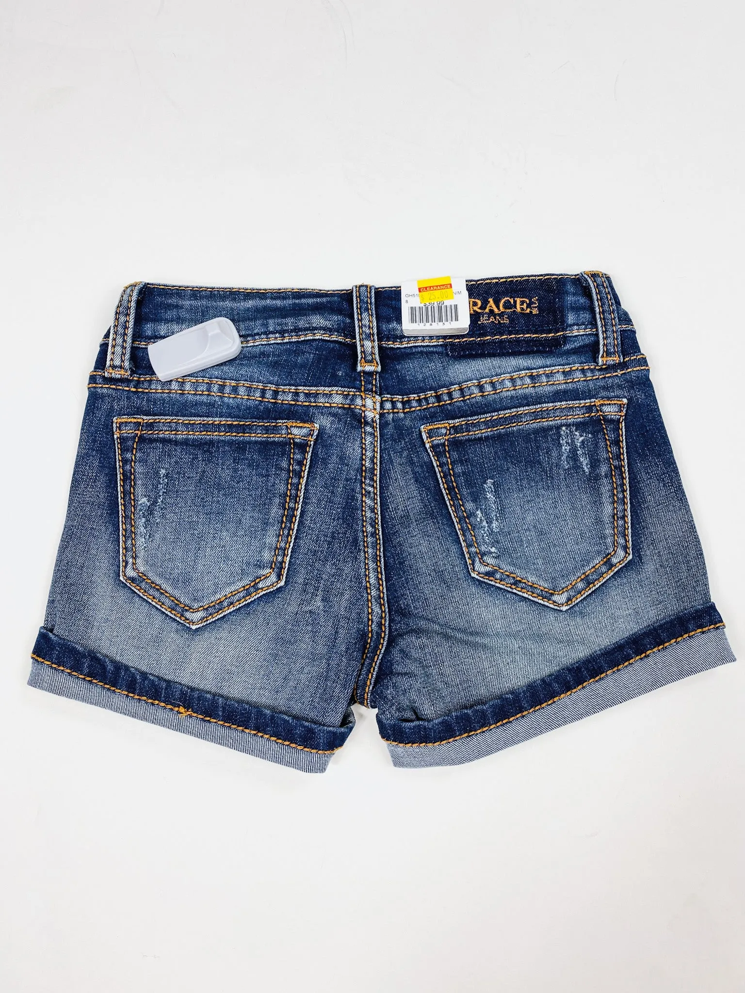 Youth Girls Dark Denim Shorts