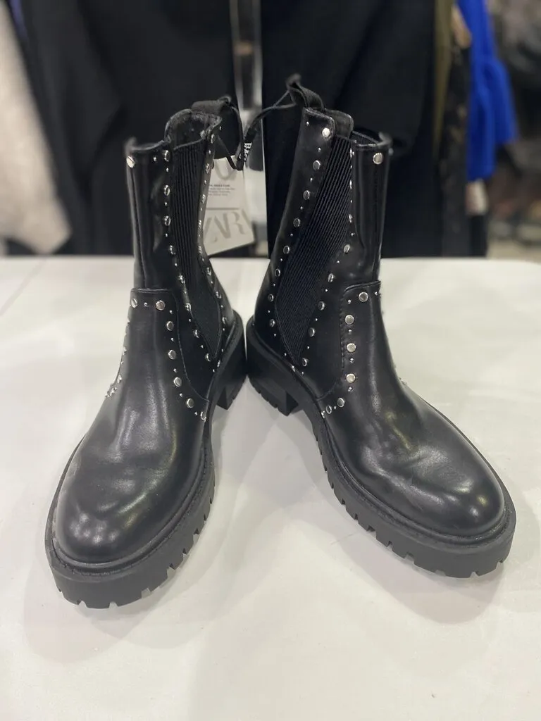 Zara studded sock boots NWT 6